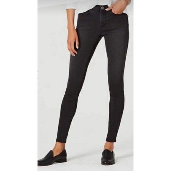 J. Jill Denim Leggings S-Pocket Black Wash Skinny Jeans Size‎ 4P - Picture 1 of 5